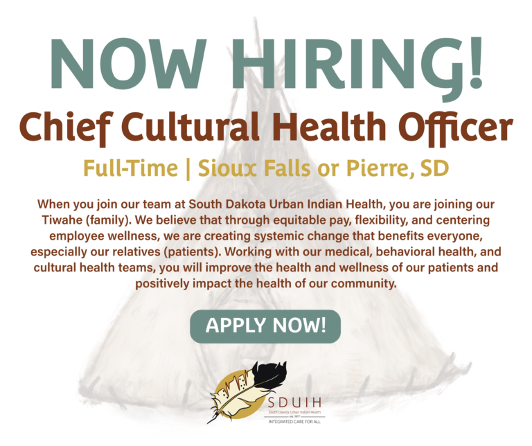 SDUIH is Hiring a Chief Cultural Health Officer!