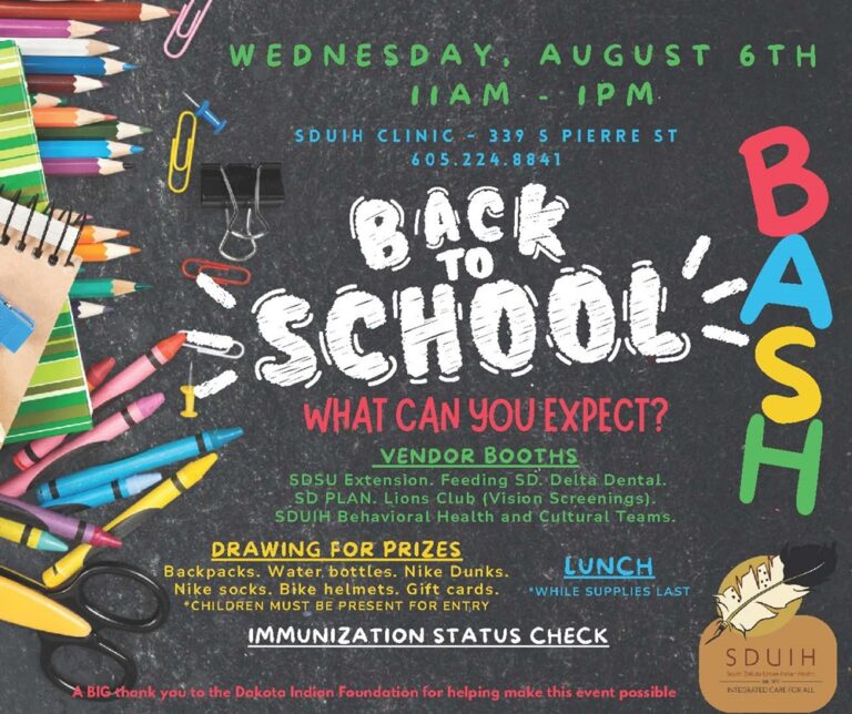 Back to School Bash – Pierre – August 6th