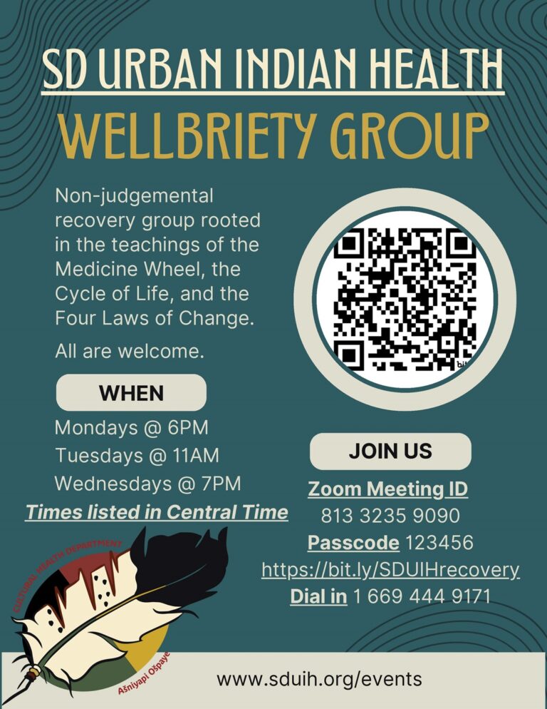 SDUIH Wellbriety Group Meetings